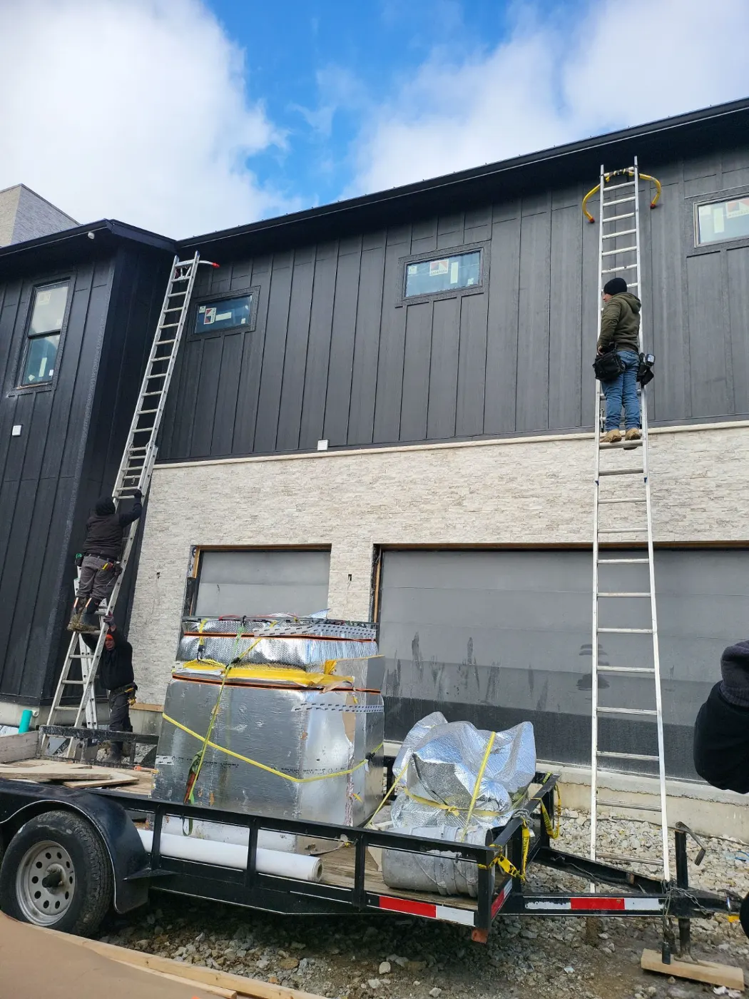 Fiber cement siding installed on a Timberbrook home